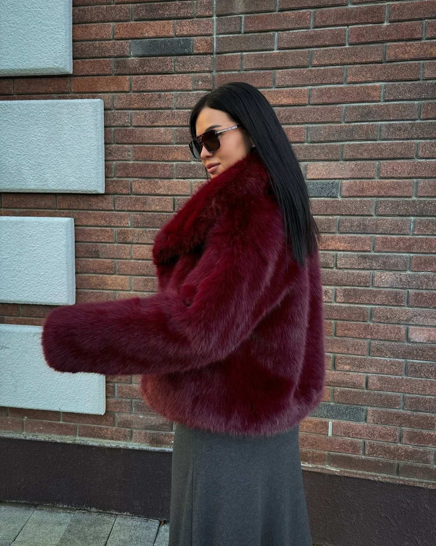 Casaco Lazarelle Sabrina com Textura Felpuda e Gola Ampla