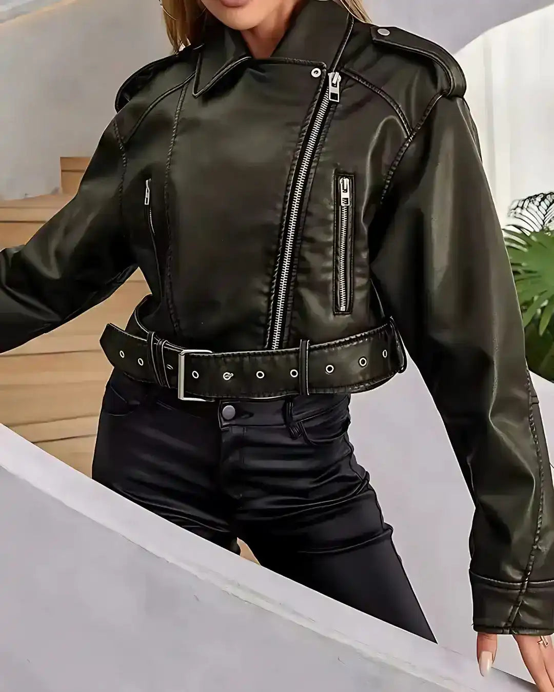 Jaqueta de Couro Lazarelle Rocker