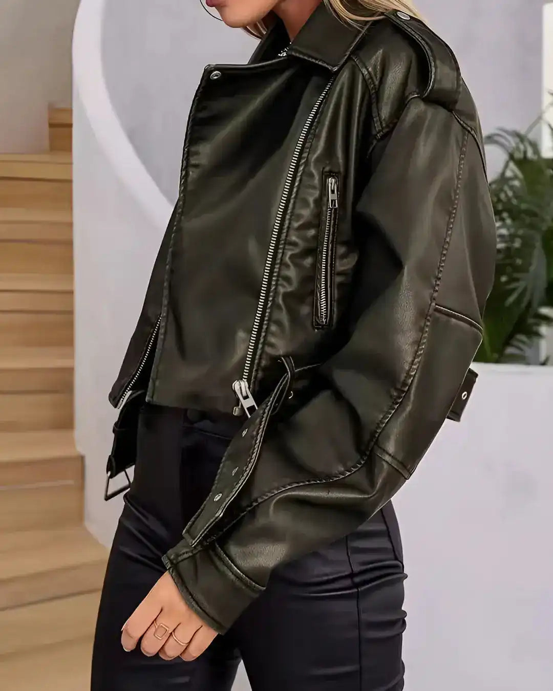 Jaqueta de Couro Lazarelle Rocker