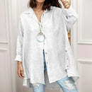 [Compre 1 e Leve 2] Camisa Saint-Tropez™ em Linho de Algodão com Design Oversized / Leveza e Sofisticação para Seus Momentos de Verão!